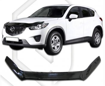 Дефлектор капота CA-Plastiс exclusive Mazda (Мазда) CX-5 (ЦХ-5)  KE (2011-2017) KE дорестайлинг, рестайлинг