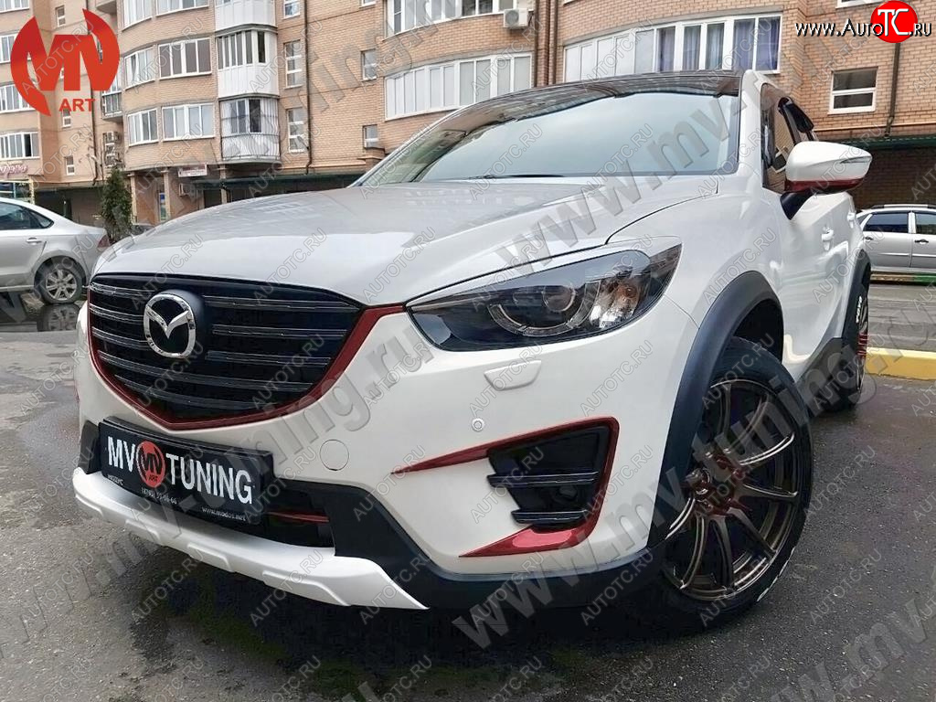 9 199 р. Расширители колесных арок MV-Tuning  Mazda CX-5  KE (2011-2017) дорестайлинг, рестайлинг (Неокрашенный)  с доставкой в г. Владивосток