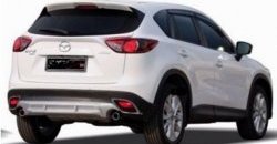 4 149 р. Накладка на задний бампер СТ v2 v2 Mazda CX-5 KE рестайлинг (2015-2017) (Неокрашенная)  с доставкой в г. Владивосток. Увеличить фотографию 2