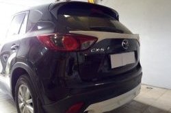 4 149 р. Накладка на задний бампер СТ v2 v2 Mazda CX-5 KE рестайлинг (2015-2017) (Неокрашенная)  с доставкой в г. Владивосток. Увеличить фотографию 5