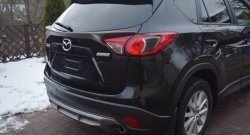 4 149 р. Накладка на задний бампер СТ v2 v2 Mazda CX-5 KE рестайлинг (2015-2017) (Неокрашенная)  с доставкой в г. Владивосток. Увеличить фотографию 8