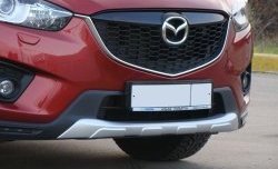 4 649 р. Накладка Sport Line на передний бампер  Mazda CX-5  KE (2011-2014) дорестайлинг (Неокрашенная)  с доставкой в г. Владивосток. Увеличить фотографию 2