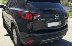 2 749 р. Накладка на задний бампер СТ v2 v2 Mazda CX-5 KE рестайлинг (2015-2017) (Неокрашенная)  с доставкой в г. Владивосток. Увеличить фотографию 2