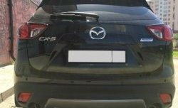 2 749 р. Накладка на задний бампер СТ v2 v2 Mazda CX-5 KE рестайлинг (2015-2017) (Неокрашенная)  с доставкой в г. Владивосток. Увеличить фотографию 3