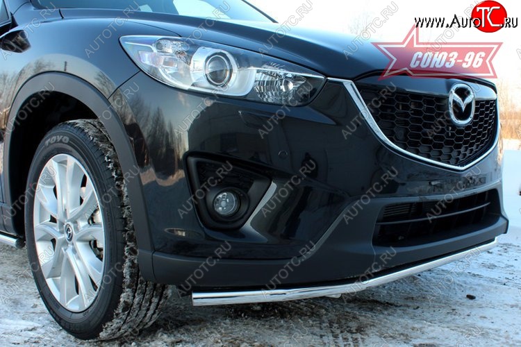 15 254 р. Защита переднего бампера одинарная Souz-96 (d42) Mazda CX-5 KE дорестайлинг (2011-2014)  с доставкой в г. Владивосток