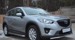 26 999 р. Широкая защита порогов SLITKOFF  Mazda CX-5  KE (2011-2017) дорестайлинг, рестайлинг  с доставкой в г. Владивосток. Увеличить фотографию 4