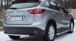 12 799 р. Одинарная защита заднего бампера из трубы диаметром 42 мм SLITKOFF  Mazda CX-5  KE (2011-2017) дорестайлинг, рестайлинг  с доставкой в г. Владивосток. Увеличить фотографию 4