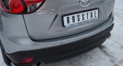 15 999 р. Защита заднего бампера (Ø63 мм уголки, нержавейка) SLITKOFF Mazda CX-5 KE дорестайлинг (2011-2014)  с доставкой в г. Владивосток. Увеличить фотографию 2