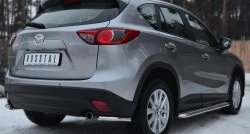 15 999 р. Защита заднего бампера (Ø63 мм уголки, нержавейка) SLITKOFF Mazda CX-5 KE дорестайлинг (2011-2014)  с доставкой в г. Владивосток. Увеличить фотографию 3