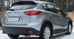 18 499 р. Защита заднего бампера (Ø63 мм уголки, нержавейка) SLITKOFF Mazda CX-5 KE дорестайлинг (2011-2014)  с доставкой в г. Владивосток. Увеличить фотографию 4