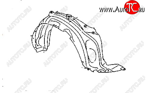 3 399 р. Правый подкрылок передний POLCAR  Mazda CX-7  ER (2010-2012) рестайлинг  с доставкой в г. Владивосток