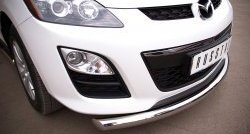 16 799 р. Одинарная защита переднего бампера диаметром 76 мм SLITKOFF  Mazda CX-7  ER (2010-2012) рестайлинг  с доставкой в г. Владивосток. Увеличить фотографию 2