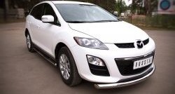 16 799 р. Одинарная защита переднего бампера диаметром 76 мм SLITKOFF  Mazda CX-7  ER (2010-2012) рестайлинг  с доставкой в г. Владивосток. Увеличить фотографию 4