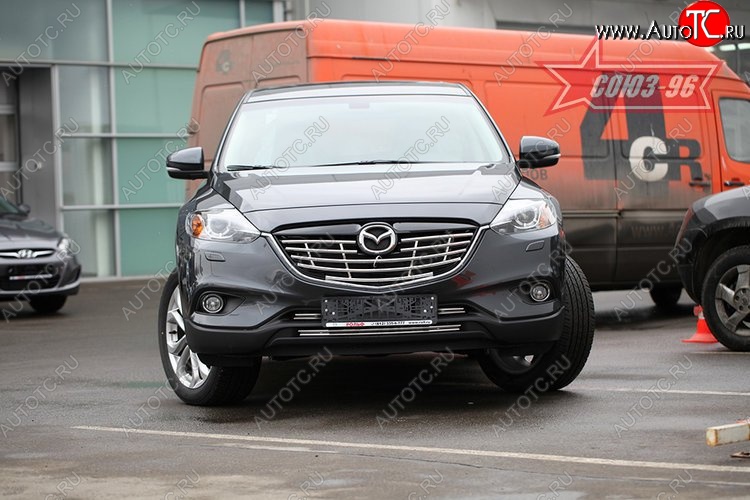 8 819 р. Декоративный элемент решетки радиатора Souz-96 (d16) Mazda CX-9 TB дорестайлинг (2007-2009)  с доставкой в г. Владивосток