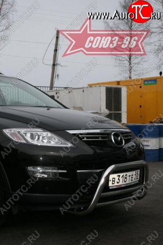 13 409 р. Защита переднего бампера (дорестайлинг) Souz-96 (d60) Mazda CX-9 TB дорестайлинг (2007-2009)  с доставкой в г. Владивосток