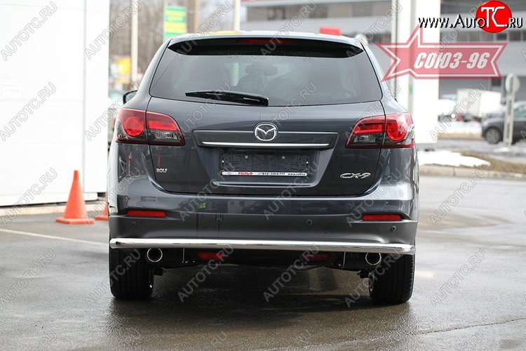 15 029 р. Защита заднего бампера рестайлинг Souz-96 (d60) Mazda CX-9 TB дорестайлинг (2007-2009)  с доставкой в г. Владивосток