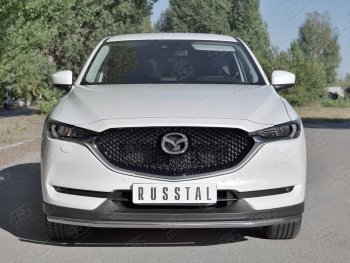 18 499 р. Защита переднего бампера (Ø42 мм, нержавейка) SLITKOFF Mazda CX-5 KF (2016-2024)  с доставкой в г. Владивосток. Увеличить фотографию 2