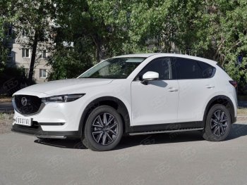 18 499 р. Защита переднего бампера (Ø42 мм, нержавейка) SLITKOFF Mazda CX-5 KF (2016-2024)  с доставкой в г. Владивосток. Увеличить фотографию 3