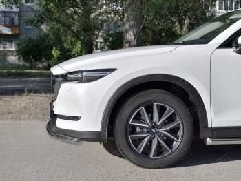 18 749 р. Одинарная защита переднего бампера SLITKOFF диаметром 63 мм Mazda CX-5 KF (2016-2024)  с доставкой в г. Владивосток. Увеличить фотографию 2