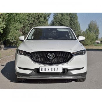 18 749 р. Одинарная защита переднего бампера SLITKOFF диаметром 63 мм Mazda CX-5 KF (2016-2024)  с доставкой в г. Владивосток. Увеличить фотографию 3