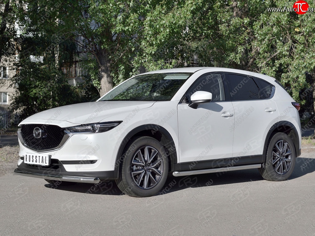 18 749 р. Одинарная защита переднего бампера SLITKOFF диаметром 63 мм Mazda CX-5 KF (2016-2024)  с доставкой в г. Владивосток