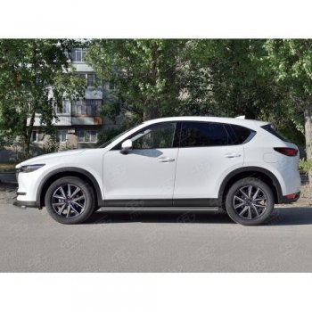 19 999 р. Защита порогов из круглой трубы диаметром 63 мм SLITKOFF v3  Mazda CX-5  KF (2016-2025)  с доставкой в г. Владивосток. Увеличить фотографию 2