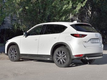 12 349 р. Защита заднего бампера (Ø63 мм дуга, нержавейка) SLITKOFF  Mazda CX-5  KF (2016-2025)  с доставкой в г. Владивосток. Увеличить фотографию 4