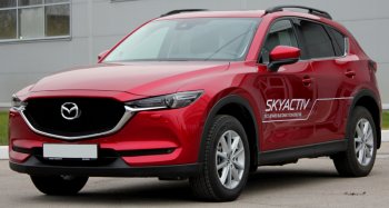 7 599 р. Рейлинги крыши АПС  Mazda CX-5  KF (2016-2024) (Серебристые без поперечин )  с доставкой в г. Владивосток. Увеличить фотографию 3