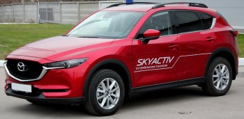 7 599 р. Рейлинги крыши АПС  Mazda CX-5  KF (2016-2024) (Серебристые без поперечин )  с доставкой в г. Владивосток. Увеличить фотографию 4