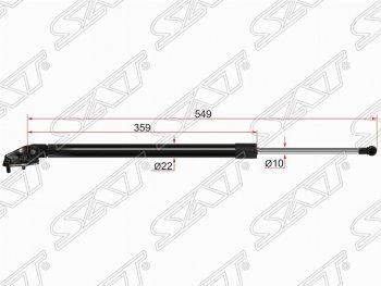 Левый упор крышки багажника SAT (газовый) Mazda CX-7 ER дорестайлинг (2006-2010)