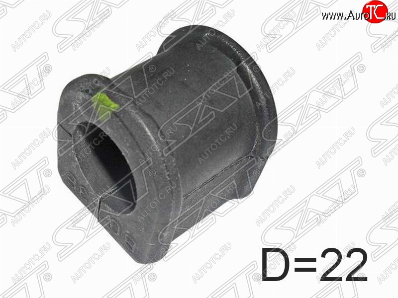 104 р. Резиновая втулка переднего стабилизатора (D=22) SAT (LH=RH) Mazda 323/Familia седан BJ дорестайлинг (1998-2000)  с доставкой в г. Владивосток