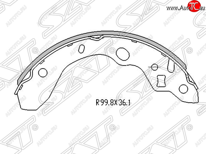 1 239 р. Колодки тормозные задние SAT   Mazda 323/Familia  седан (1998-2000) BJ дорестайлинг  с доставкой в г. Владивосток