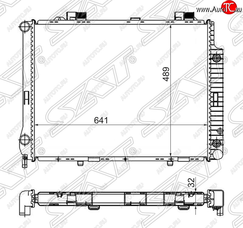 12 299 р. Радиатор двигателя SAT (пластинчатый, 2.8/3.2, АКПП)  Mercedes-Benz E-Class  W210 (1996-2003) дорестайлинг седан, дорестайлинг универсал, универсал рестайлинг  с доставкой в г. Владивосток