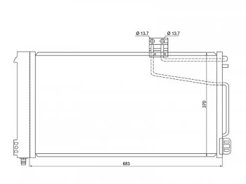 Радиатор кондиционера SAT Mercedes-Benz C-Class W203 дорестайлинг седан (2000-2004)