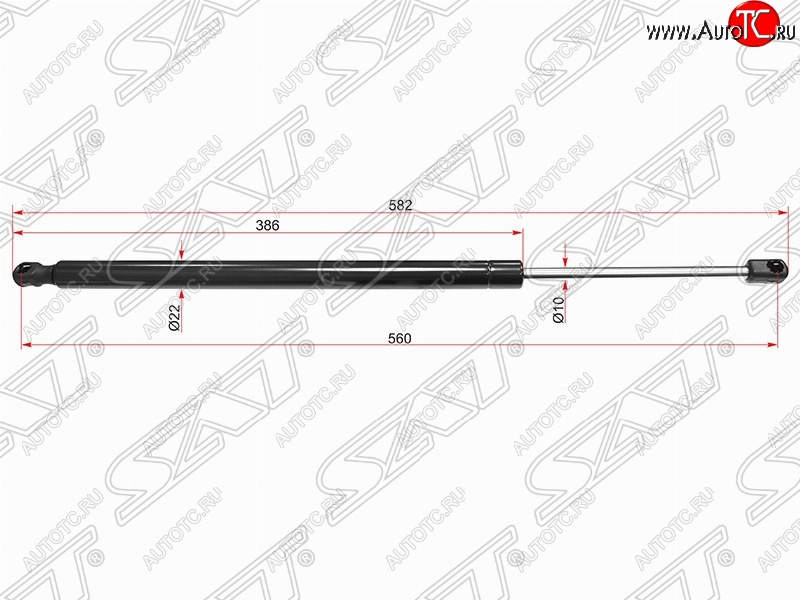 649 р. Упор крышки багажника SAT (газовый)  Mercedes-Benz ML class  W164 (2005-2011) дорестайлинг, рестайлинг  с доставкой в г. Владивосток