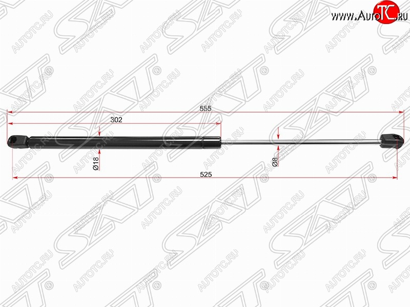 559 р. Правый газовый упор крышки багажника SAT  Mercedes-Benz A class  W176 (2012-2015) дорестайлинг, хэтчбэк 5 дв.  с доставкой в г. Владивосток