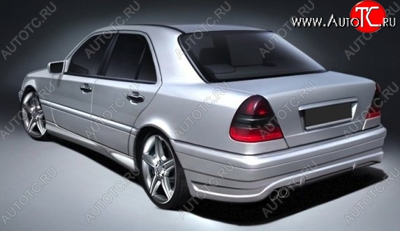 5 499 р. Пороги накладки CT Mercedes-Benz C-Class W202 дорестайлинг седан (1993-1997) (Неокрашенные)  с доставкой в г. Владивосток