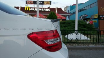 3 399 р. Лип спойлер АВТОКРАТ AMG  Mercedes-Benz C-Class  W204 (2007-2015) дорестайлинг седан, рестайлинг седан (Неокрашенный)  с доставкой в г. Владивосток. Увеличить фотографию 2