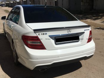 3 399 р. Лип спойлер АВТОКРАТ AMG  Mercedes-Benz C-Class  W204 (2007-2015) дорестайлинг седан, рестайлинг седан (Неокрашенный)  с доставкой в г. Владивосток. Увеличить фотографию 4