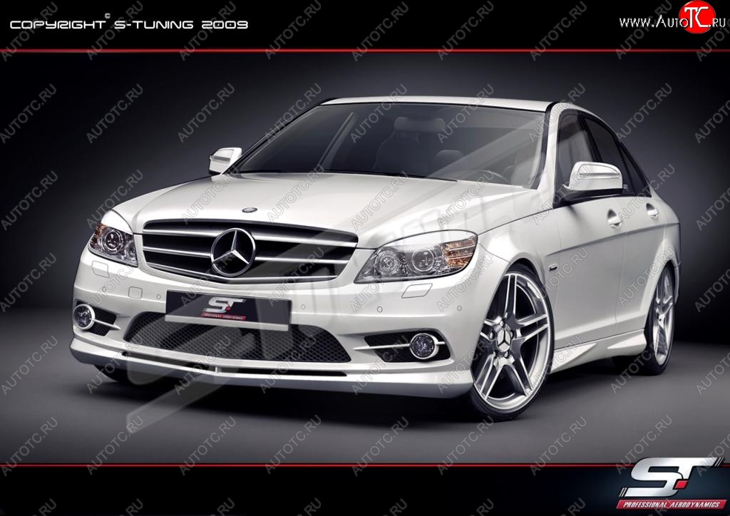 25 899 р. Передний бампер Wild Mercedes-Benz C-Class W204 дорестайлинг седан (2007-2011)  с доставкой в г. Владивосток