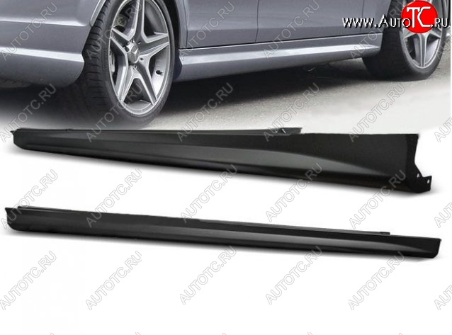 16 899 р. Пороги накладки AMG Style Mercedes-Benz C-Class W204 дорестайлинг седан (2007-2011) (Неокрашенные)  с доставкой в г. Владивосток