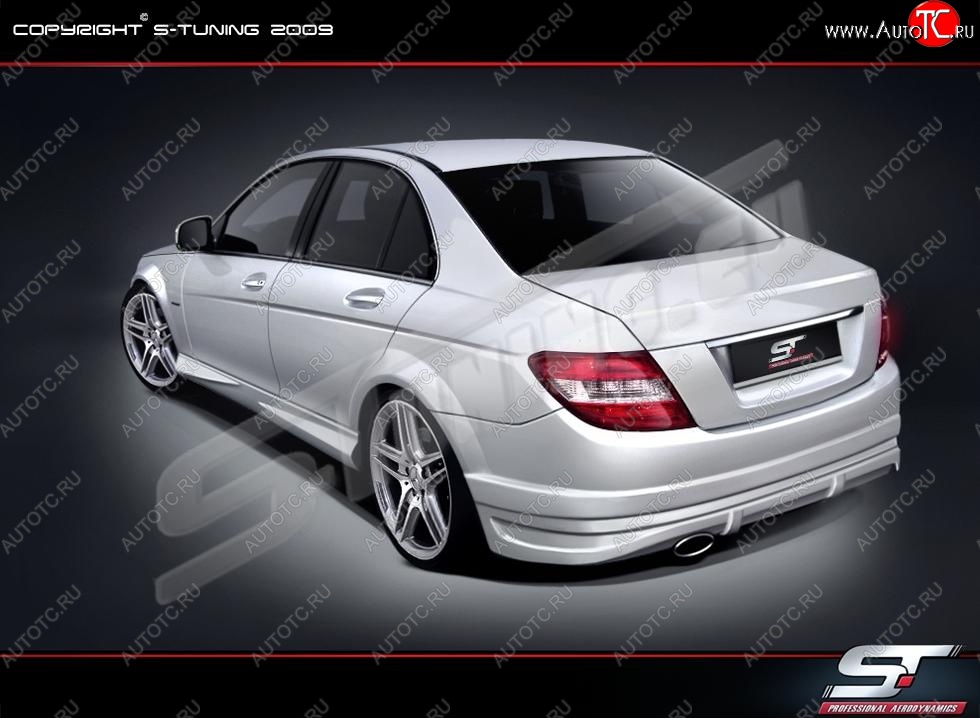 25 899 р. Задний бампер Wild Mercedes-Benz C-Class W204 дорестайлинг седан (2007-2011)  с доставкой в г. Владивосток