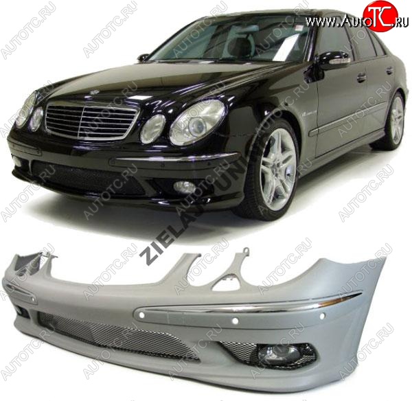 55 929 р. Передний бампер Lorinzer Mercedes-Benz E-Class W211 дорестайлинг седан (2002-2006)  с доставкой в г. Владивосток