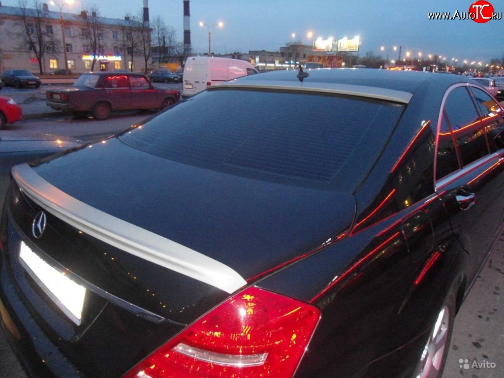 4 899 р. Лип спойлер Sport Mercedes-Benz S class W221 (2006-2013) (Неокрашенный)  с доставкой в г. Владивосток