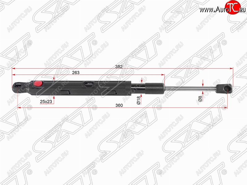 2 189 р. Левый упор капота SAT  Mercedes-Benz S class  W222 (2013-2017) седан гибрид дорестайлинг  с доставкой в г. Владивосток