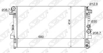 Радиатор двигателя (пластинчатый, 2.0D/2.2D/3.2/3.5, МКПП) SAT Mercedes-Benz Vito W639 рестайлинг (2010-2014)