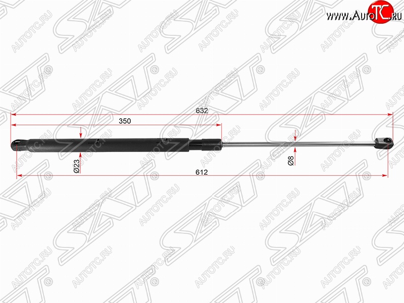 2 349 р. Правый упор капота SAT  Mercedes-Benz GLK class  X204 (2008-2015) дорестайлинг, рестайлинг  с доставкой в г. Владивосток