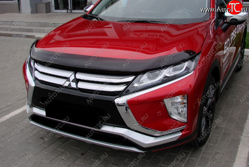 2 879 р. Дефлектор капота SIM Mitsubishi Eclipse Cross GK дорестайлинг (2017-2021)  с доставкой в г. Владивосток