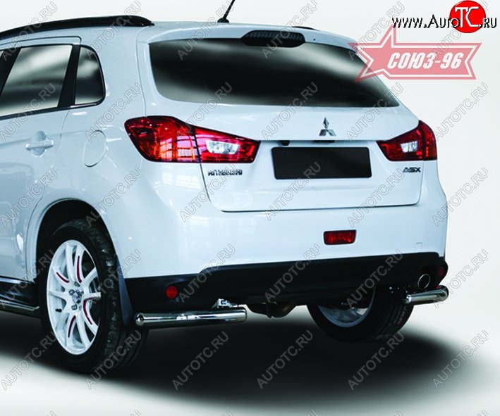 7 919 р. Защита заднего бампера из боковых уголков Souz-96 (d60) Mitsubishi ASX 1-ый рестайлинг (2013-2016)  с доставкой в г. Владивосток