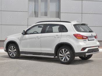 16 349 р. Защита заднего бампера (Ø63 мм, нержавейка) RUSSTAL Mitsubishi ASX 2-ой рестайлинг (2017-2020)  с доставкой в г. Владивосток. Увеличить фотографию 2